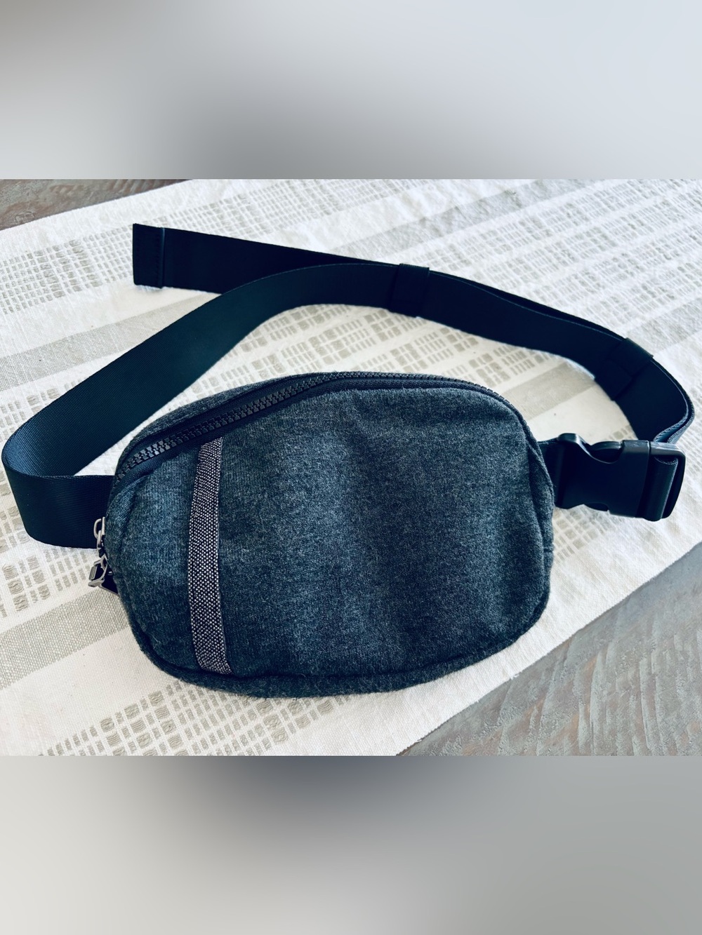 Chicos Charcoal Gray Belt Bag